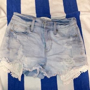 high waisted jean shorts